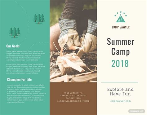 Summer Camp Brochure Template [Free Publisher] - Illustrator, InDesign